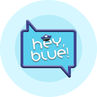 Hey Blue Logo